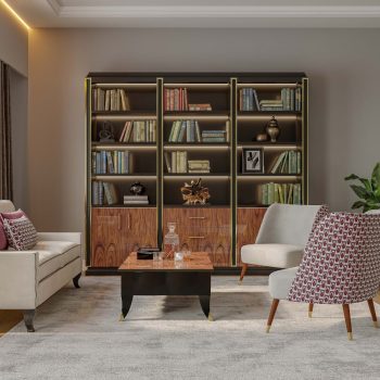 Golden Hour Desk Armchair poltrona di modern interior design e arredamento di lusso Made in Italy